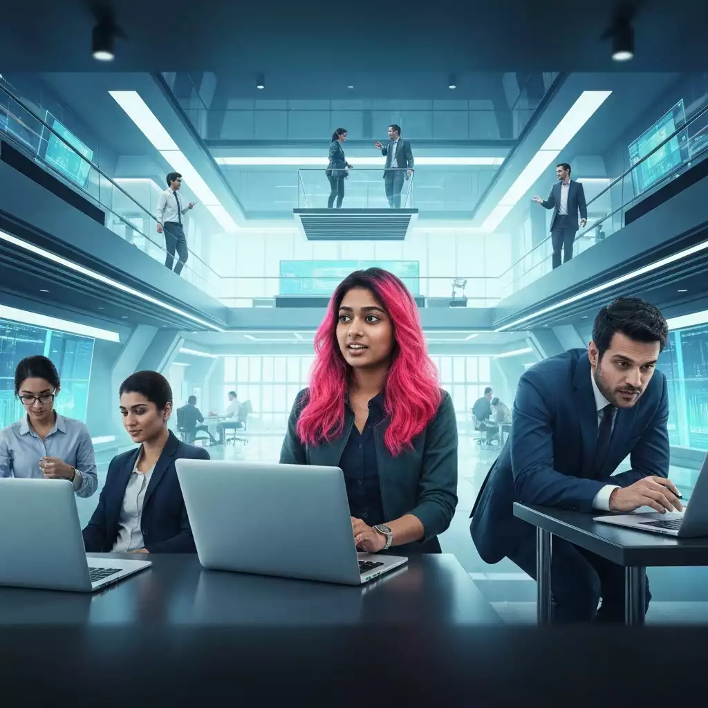 Conceptual image of innovation in workplace