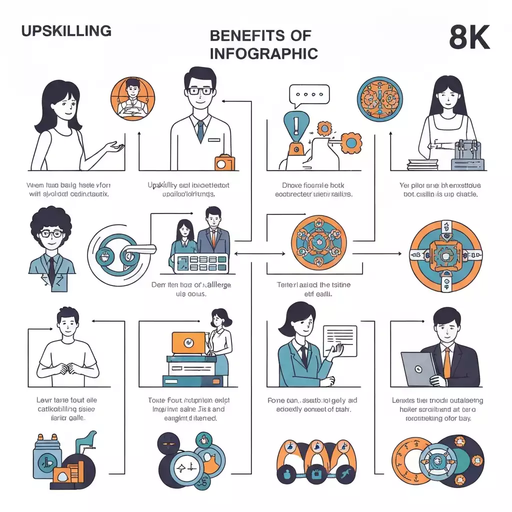 Infographic on the benefits of upskilling