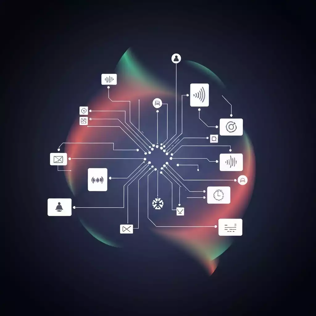 Illustration showing data flow in multimodal AI