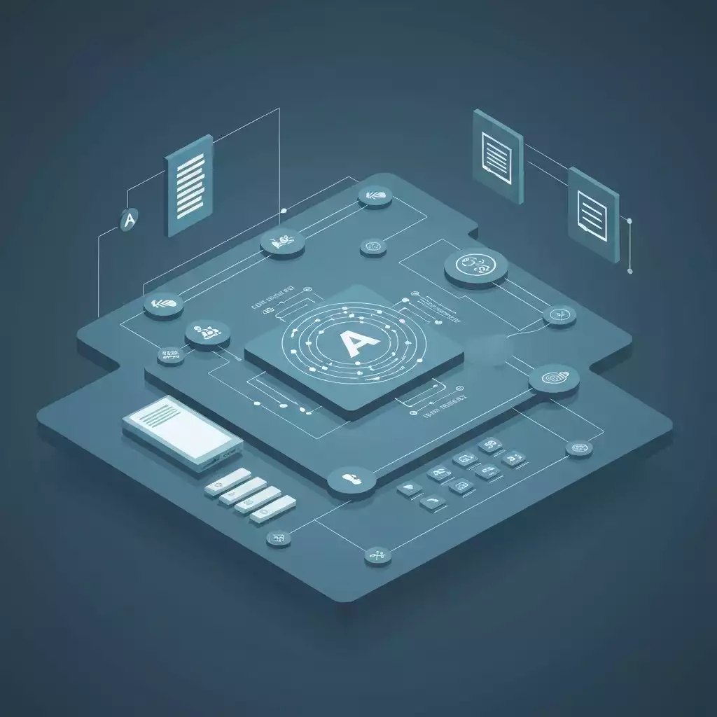 Conceptual illustration of multimodal AI integration in business