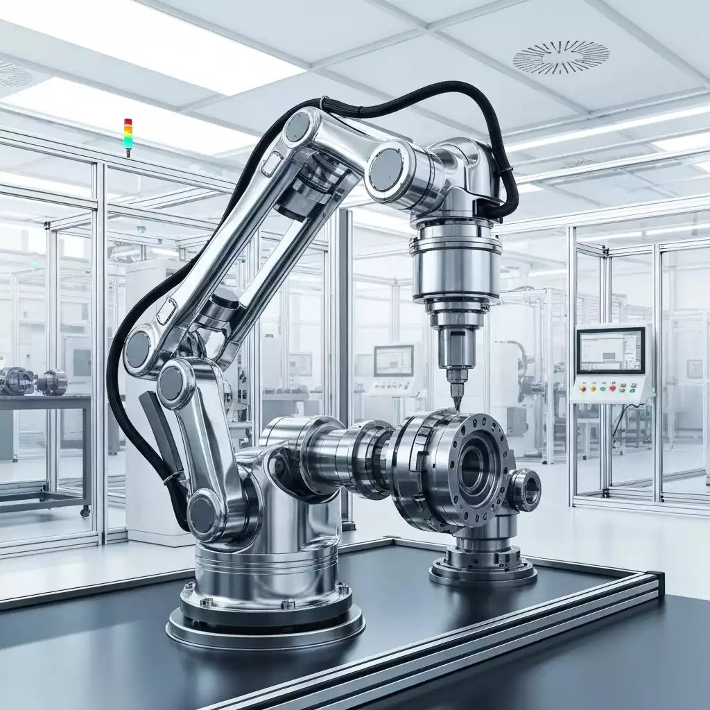 Robotic arm operating in a smart manufacturing environment