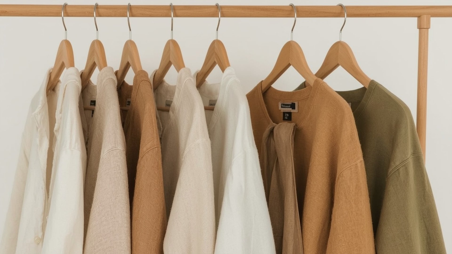 Sustainable Fashion – Naturfarben auf Holzkleiderstange